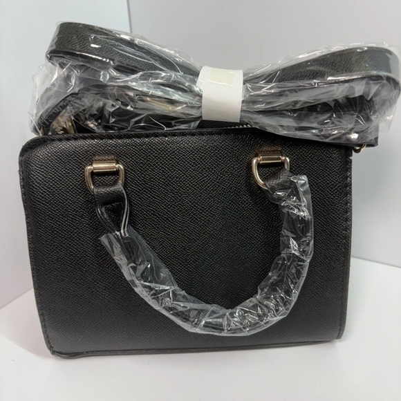 Bebe Leilani Black Crossbody Bag with Gold Accents - Picture 2 of 7